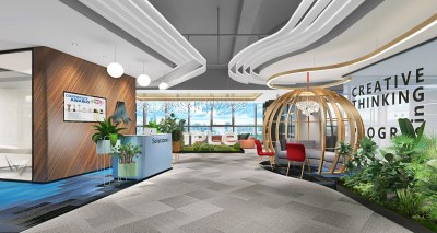 现代公司接待前台3D模型下载